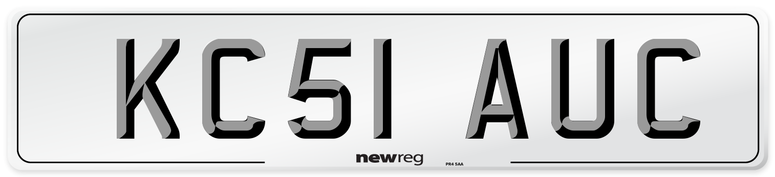 KC51 AUC Number Plate from New Reg